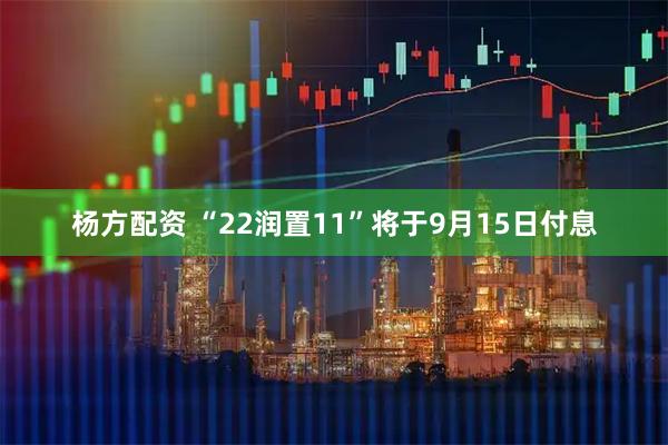杨方配资 “22润置11”将于9月15日付息