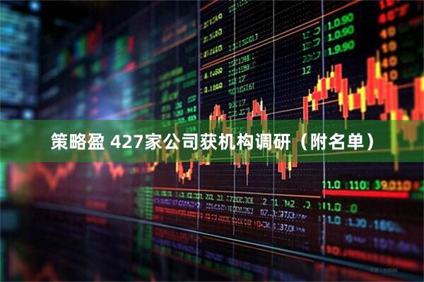策略盈 427家公司获机构调研（附名单）