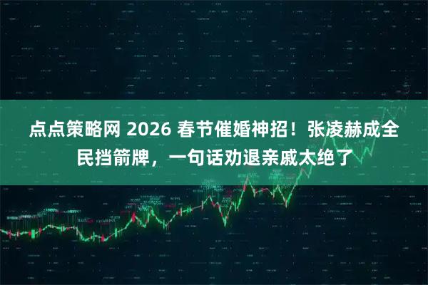点点策略网 2026 春节催婚神招！张凌赫成全民挡箭牌，一句话劝退亲戚太绝了
