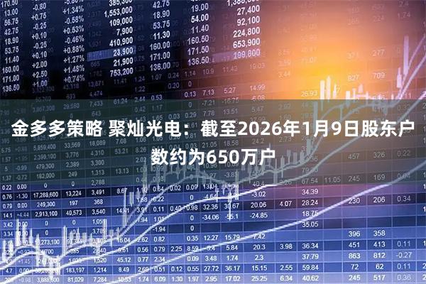金多多策略 聚灿光电：截至2026年1月9日股东户数约为650万户